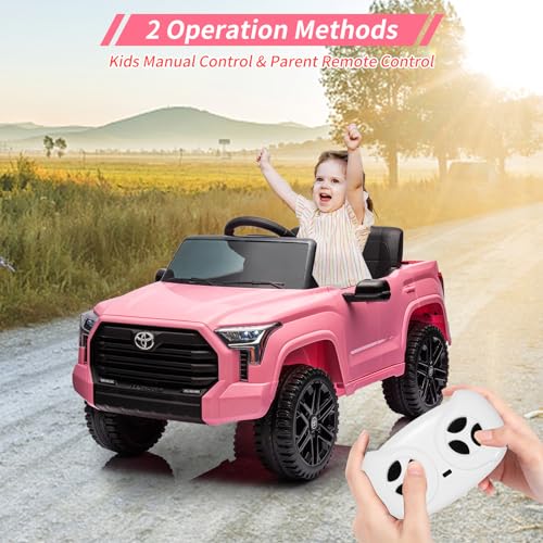 IDEALHOUSE Electric Car for Kids, 12v Ride on Truck Car, Ride-on Toys for Boys/Girls, Off-Road Kids Pickup Car with Remote Control, Spring Suspension