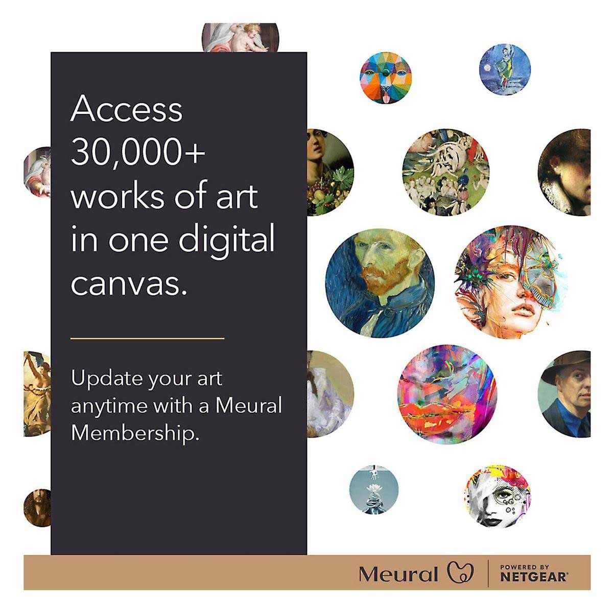 Meural Canvas II  Black Digital Picture Frame