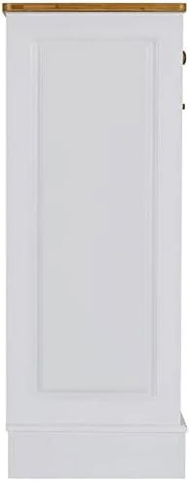 HOOMHIBIU Double Barn Door Style Trash Cabinet  Double Tilt Out Trash Cabinet with Solid Hideaway Drawer Rustic Kitchen Trash Cabinet Free Standing