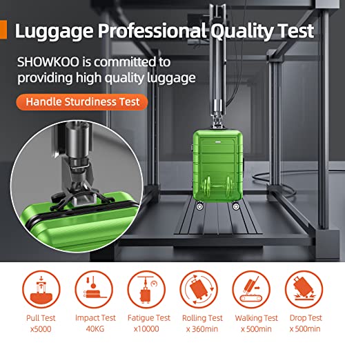 SHOWKOO Luggage Sets Expandable PC+ABS Durable Suitcase Double Wheels TSA Lock Black
