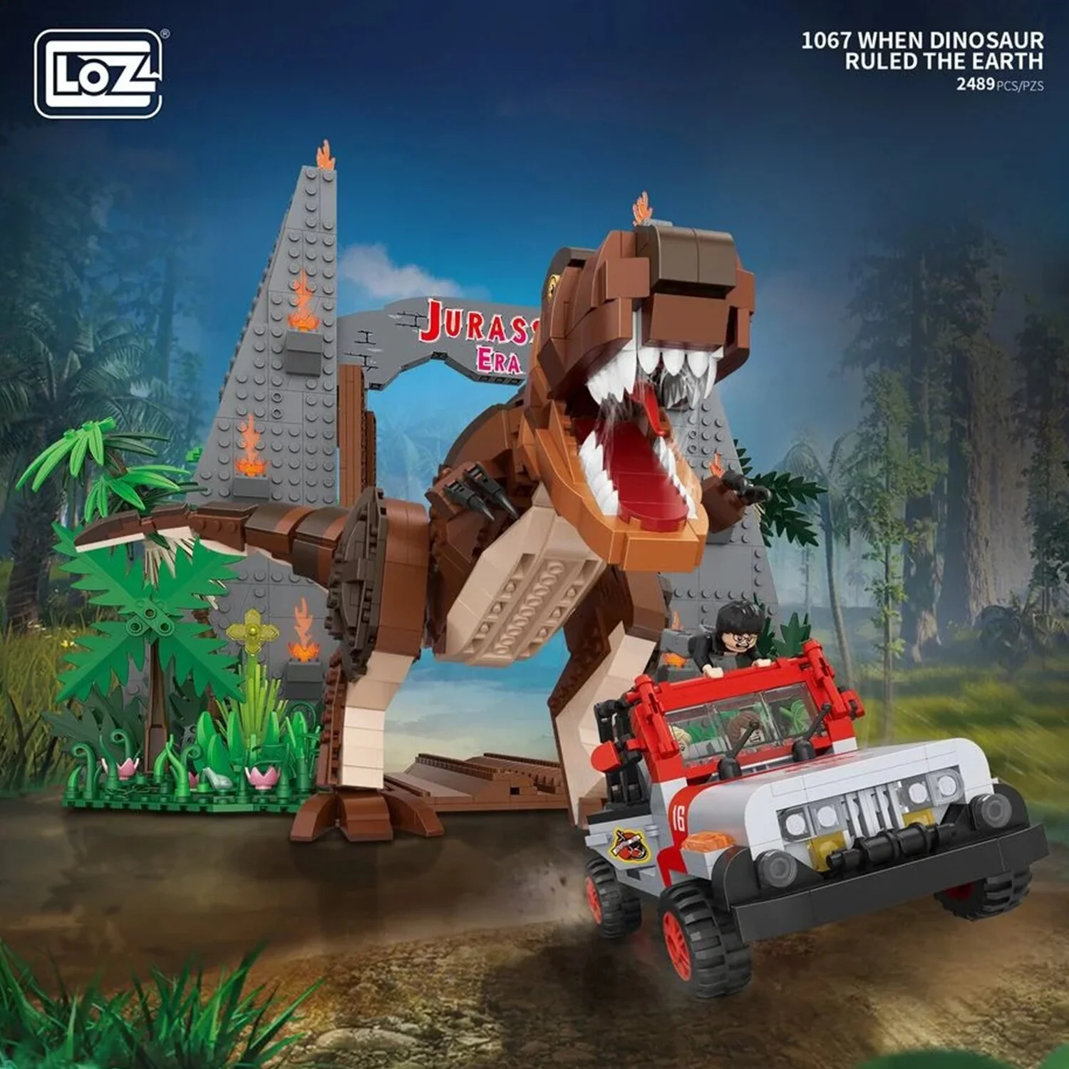 Loz LOZ Mini Blocks - When Dinosaurs Ruled The Earth Building Bricks Set  40 x 28 x 9.5cm