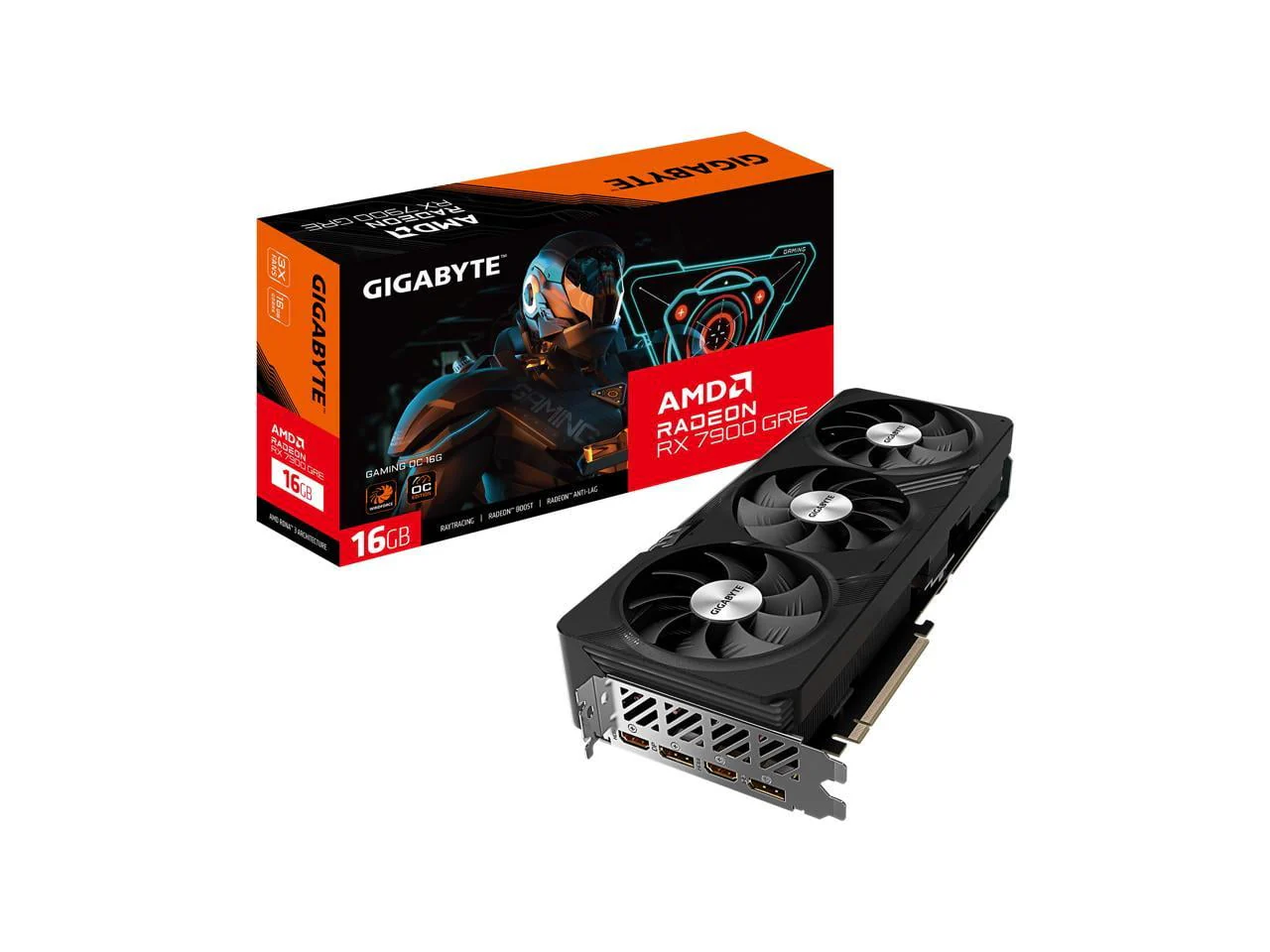 GIGABYTE Radeon RX 7900 GRE GAMING OC 16G Graphics Card, 3x WINDFORCE Fans 16GB 256-bit GDDR6, GV-R79GREGAMING OC-16GD Video Card