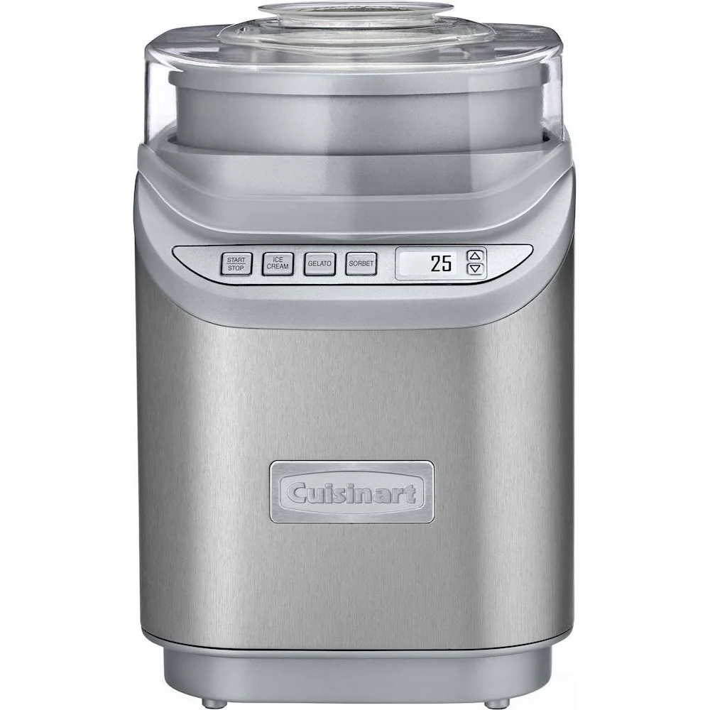 Cuisinart Ice Cream Maker Machine, 2-Quart, Cool Creations Frozen Yogurt, Gelato, Sorbet Maker, LCD Screen and Timer, Stainless Steel, ICE-70P1