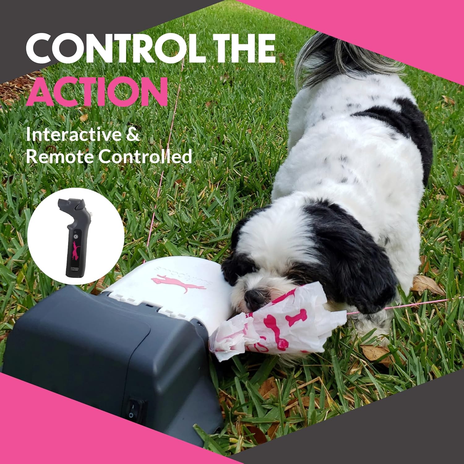 Swift Paws Home Remote-Control Capture-The-Flag Toy for Dogs, Fun Lure Course for Exercise