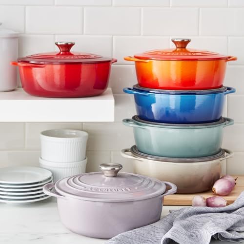 Le Creuset Enameled Cast Iron Shallow Round Oven, 2.75 Qt., Cerise