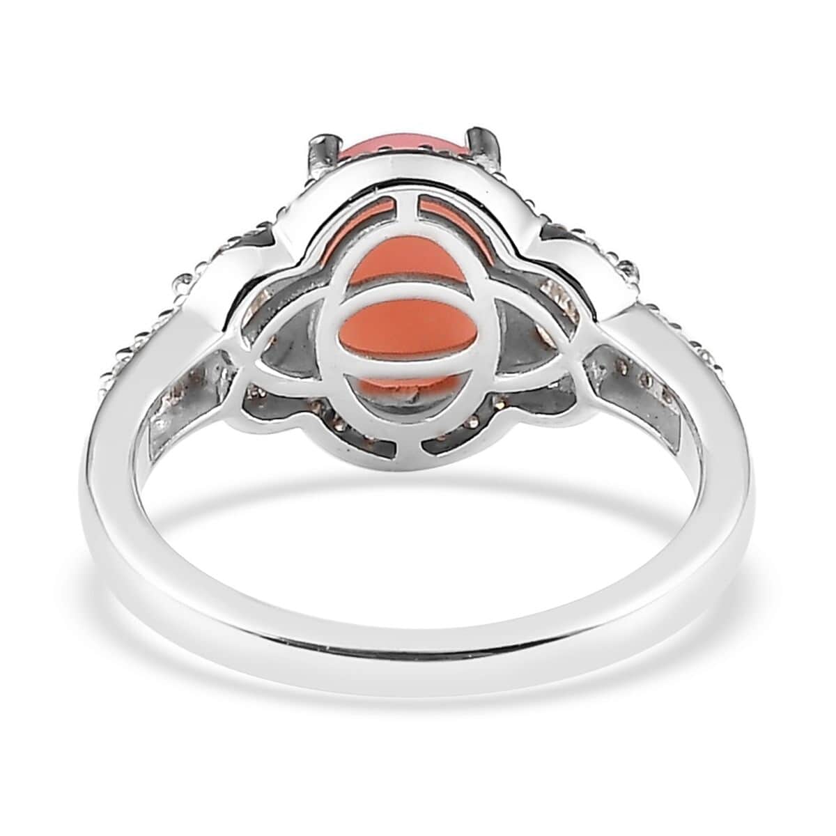 Shop LC Pink Opal Moissanite Oval 925 Sterling Silver Platinum Plated Ring for Women Jewelry Size 8 Ct 1.8 Birthday Gifts for Women