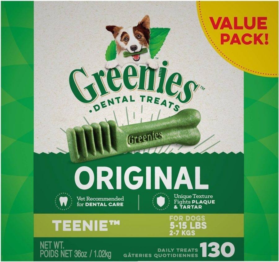 390 Count (3 x 130 ct) Greenies Teenie Dental Dog Treats