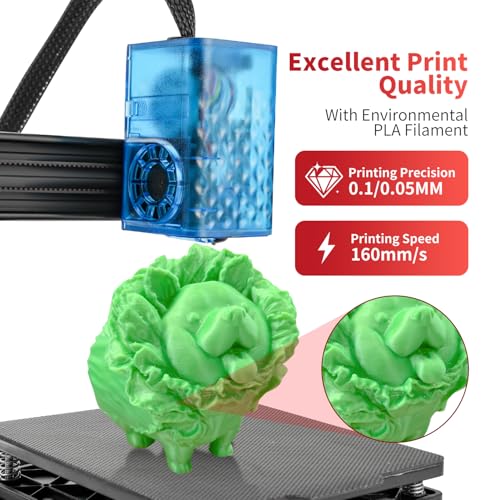 Mini 3D Printer for Beginners with 4 Colors PLA Filament, Portable FDM DIY 3D Printing Machine with TF Card Reader, Easy Setup, 0.4mm Nozzle