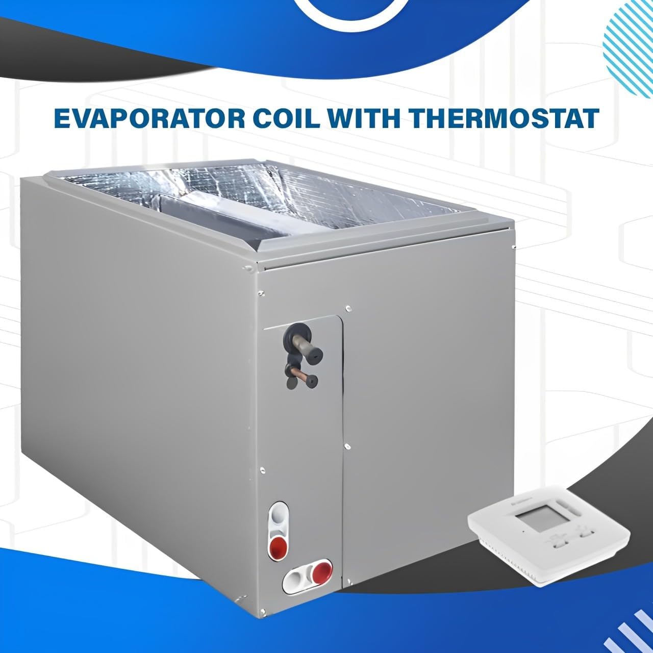 14.3 SEER2 3 Ton Single Stage Air Conditioner Condenser & 21" Width Multi-Positional Evaporator Cased Coil w/Thermostat | 36