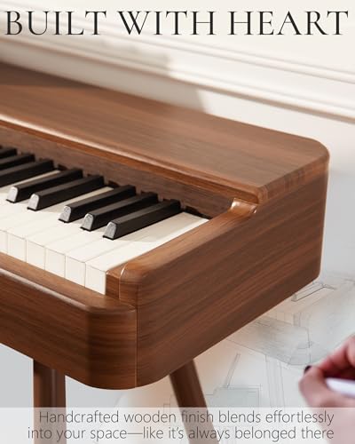 AKLOT Touchscreen Weighted Keyboard Piano: 88-Key Graded Hammer Action Digital Piano, Handcrafted Round-Edged Design, Triple Pedal, Stand, USB-MIDI