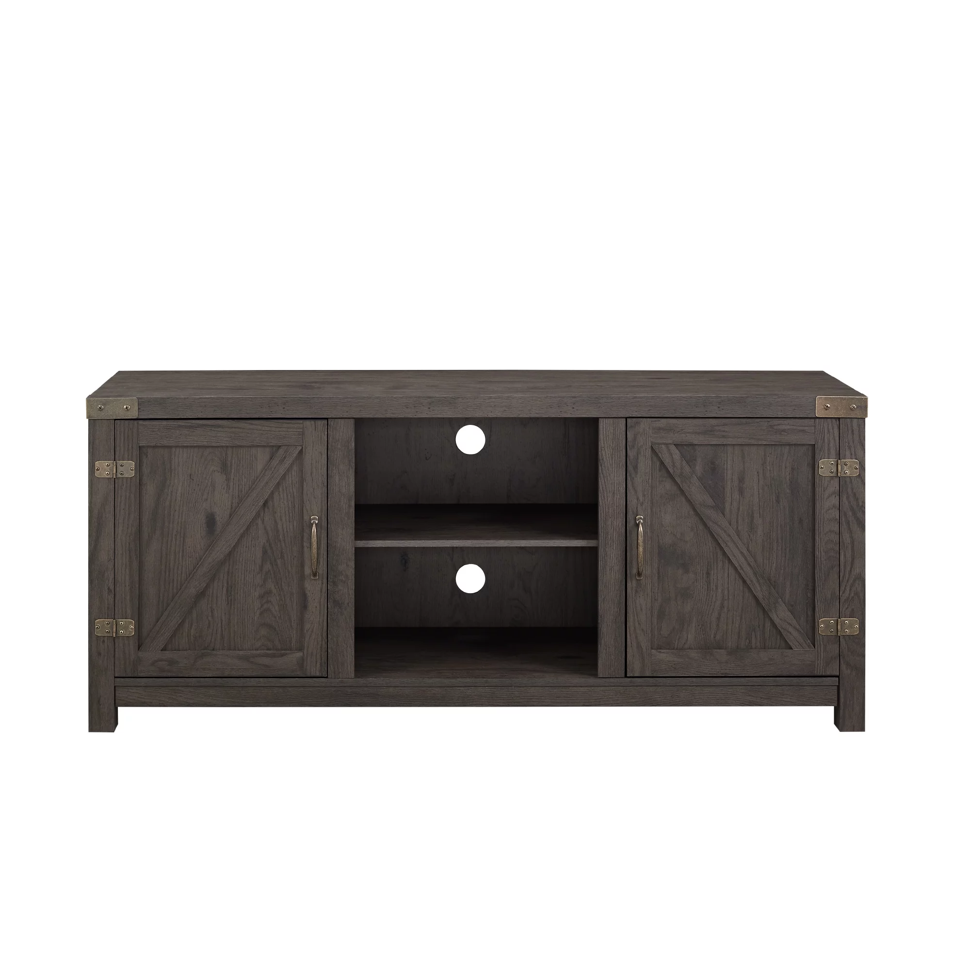 Walker Edison Modern Farmhouse Barn Door TV Stand for TVs up to 65, Grey Wash