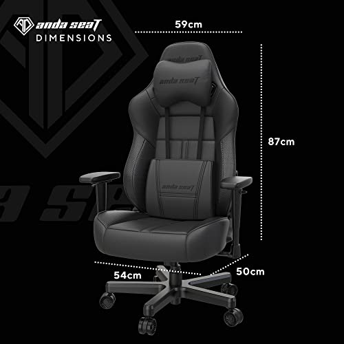 Anda Seat Kaiser 3 XL Gaming Chair for Adults - Ergonomic White Leather Gaming Chairs with Lumbar Support