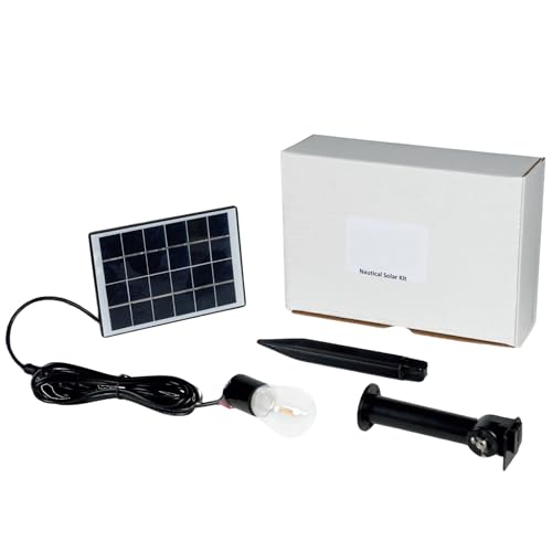 Solar Powered Lighthouse Kit - Solar Lights Outdoor Waterproof with LED Lights for Outside and Dusk to Dawn Light, Lighthouse Beacon