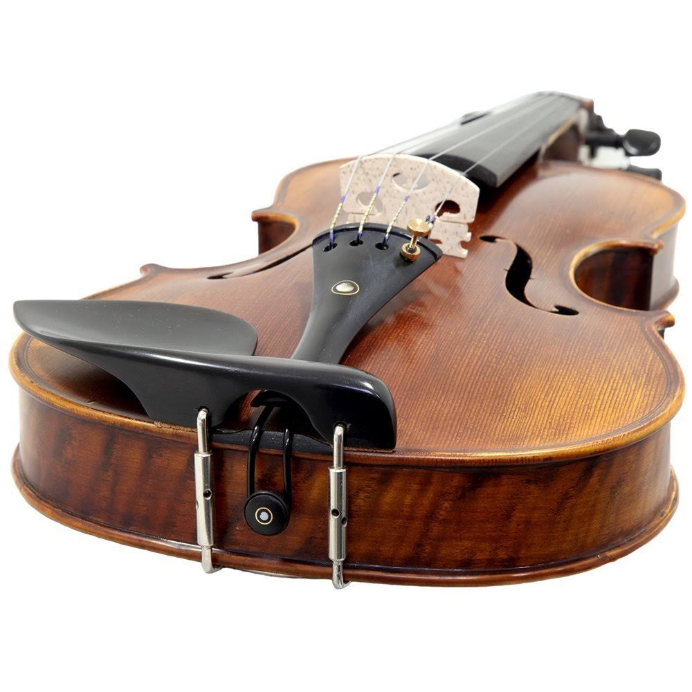 Sky 4/4 Full Size Skyvnsh100 Premium Hand Carved Ebony Fitted Violin Outfit, Beige