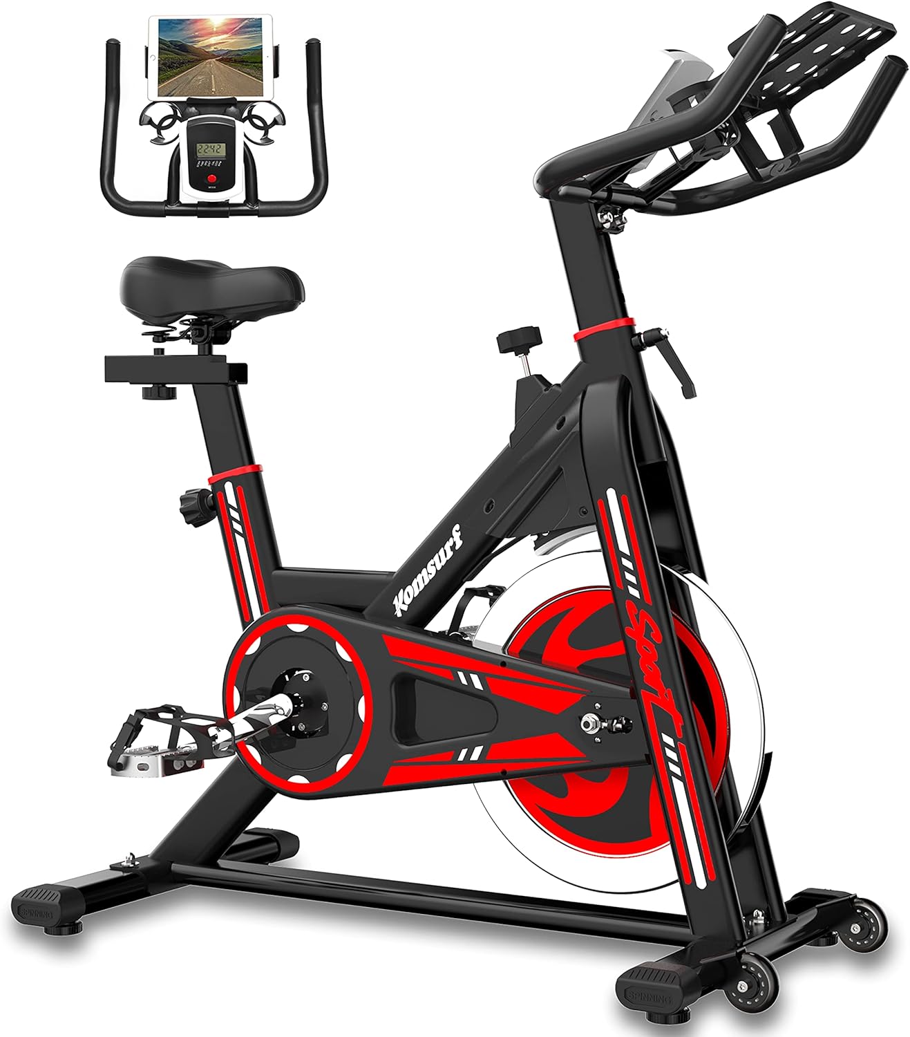GOFLYSHINE Exercise Bikes Stationary,Exercise Bike for Home Indoor Cycling Bike for Home Cardio Gym,Workout Bike with 35 LBS Flywheel