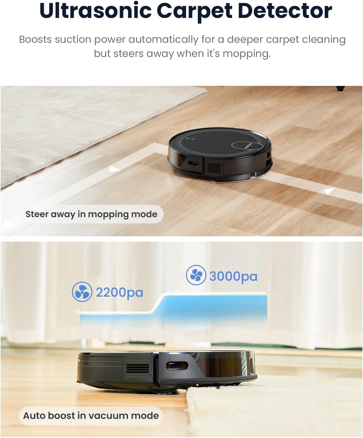 Proscenic Floobot X1 Robot Vacuum and Mop Combo Self Emptying Station,3000Pa Suction Robotic Vacuums, Tailor Your Cleaning via App, 200Mins Runtime