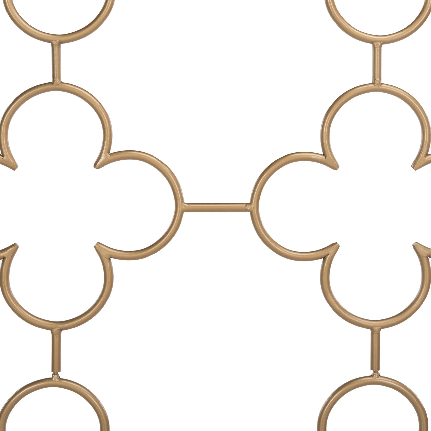 SAFAVIEH Morris Geometric Glam Lattice Metal Headboard, Queen, Antique Gold