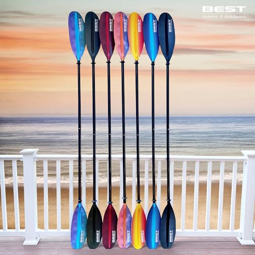 Best Marine and Outdoors Kayak Paddle, Carbon Fiber Shaft & Fiberglass Reinforced Polypropylene Blades, 220cm, 234cm, 250cm