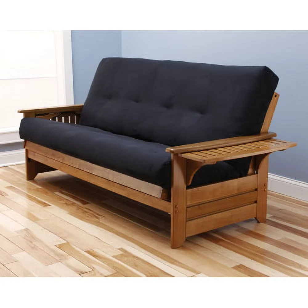 Kodiak Furniture Phoenix Futon with Fabric Mattress in Light Brown/Butternut