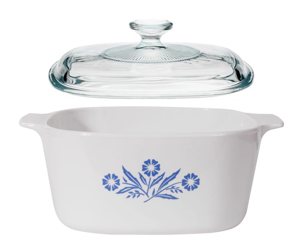 Corningware Pyroceram Casserole with Glass Cover |A3BF| 3.0L, Blue Cornflower