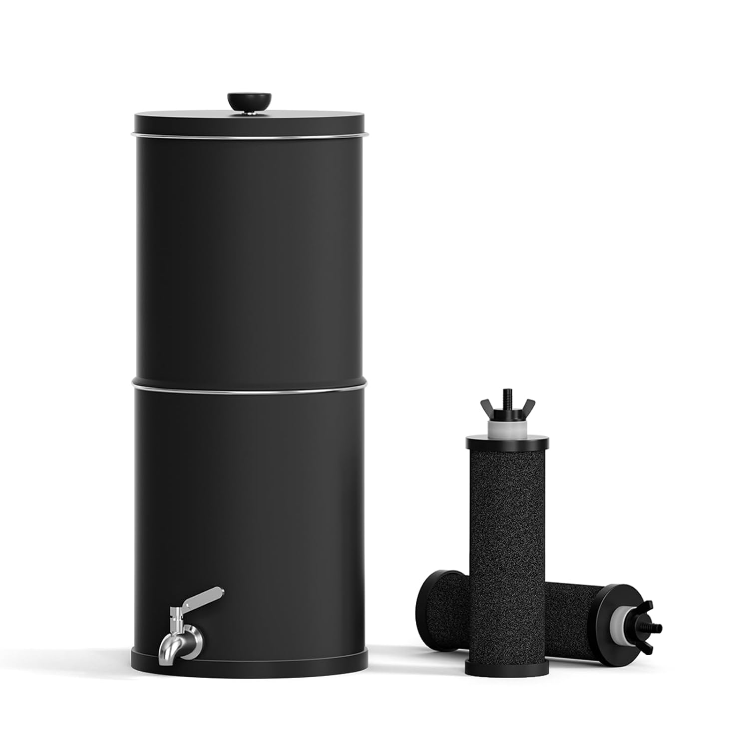 2.25 Gallon Gravity Water Filter System Stainless Steel Countertop Water Filter System Water Purifier