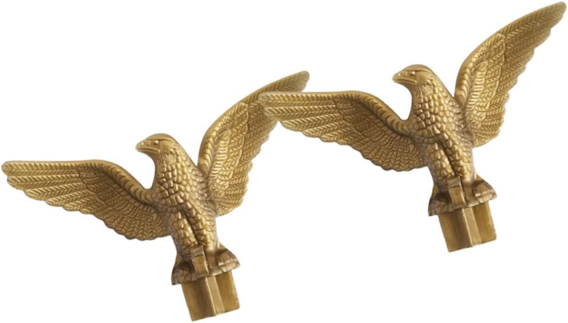 8 Pcs Eagle Flagpole Head Flag Pole Eagle Finial Topper Crafts Flag Topper Outdoor Accessories Metal Decor Metal Trim Top Hat Flag Pole Ornament The