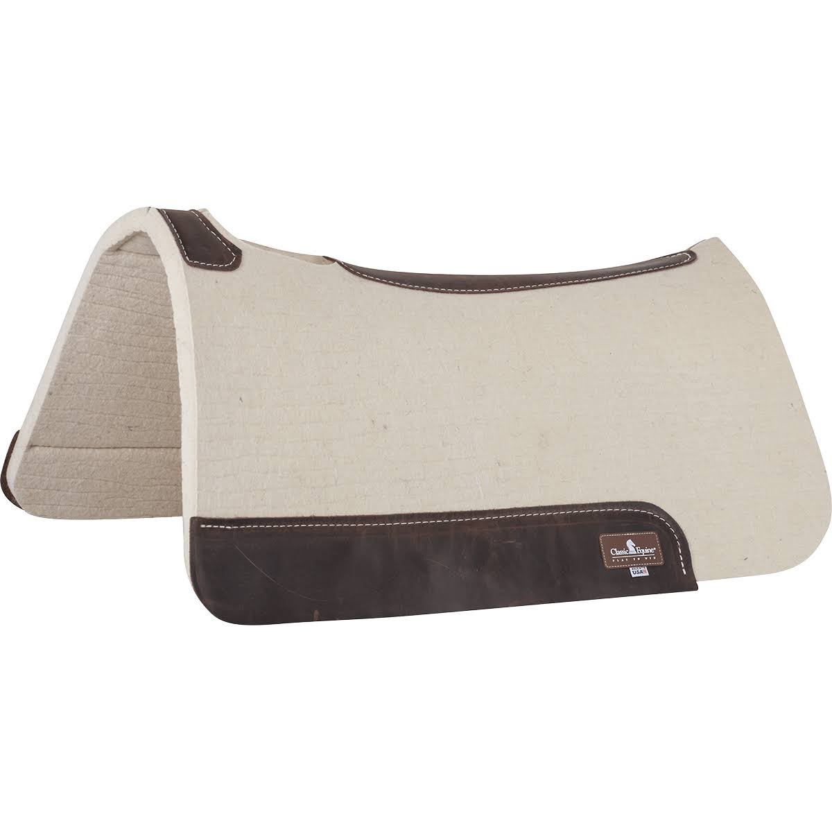 Classic Equine Saddle Pad, Virgin Felt 1x22 Thick, Black, 31x22 x 32x22