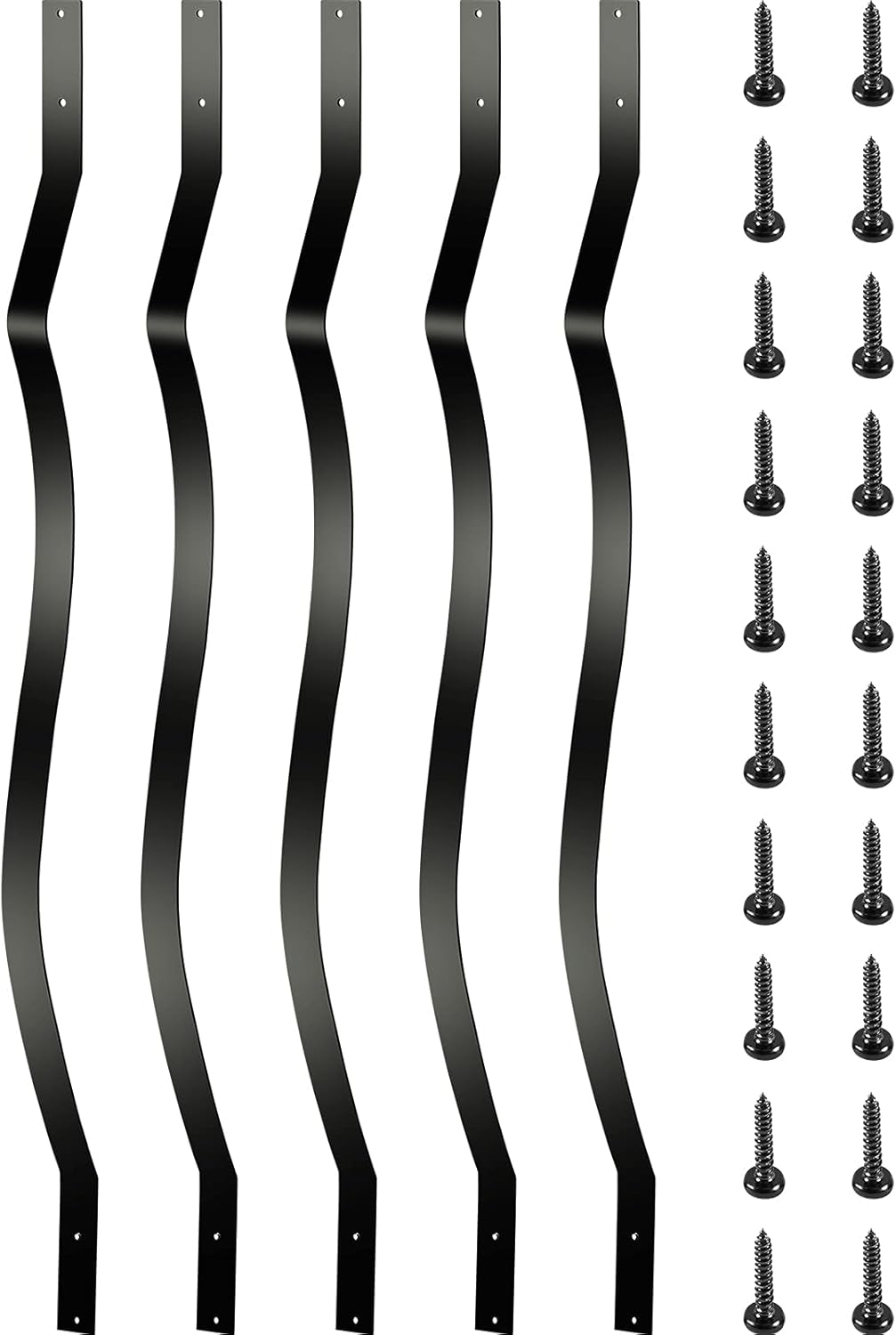 VEVOR Deck Balusters, 51 Pack Metal Deck Spindles, 32.25"x1" Staircase Baluster with Screws, Aluminum Alloy Deck Railing for Wood and Composite Deck