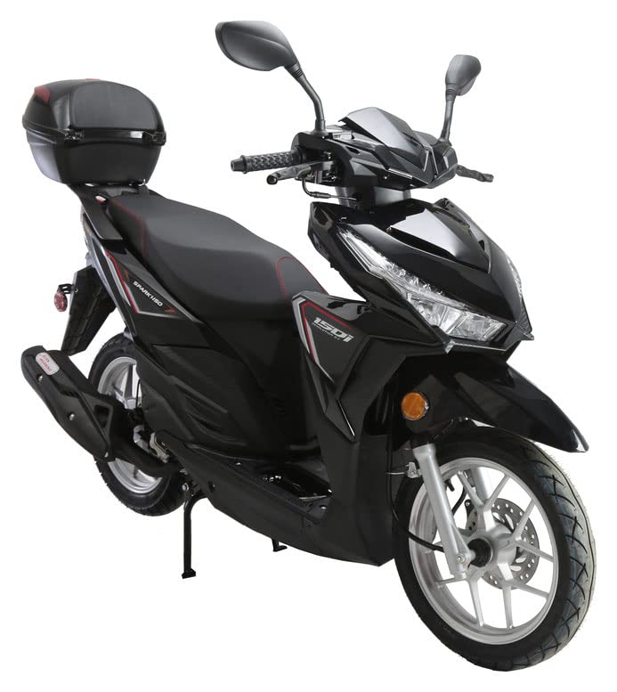 HHH Upgraded 150cc Scooter Vitacci Spark150 Fully Automatic Street Scooter with Gy6 Engine 150cc Motorcycle Moped Gas Street Bike for Adult and Youth