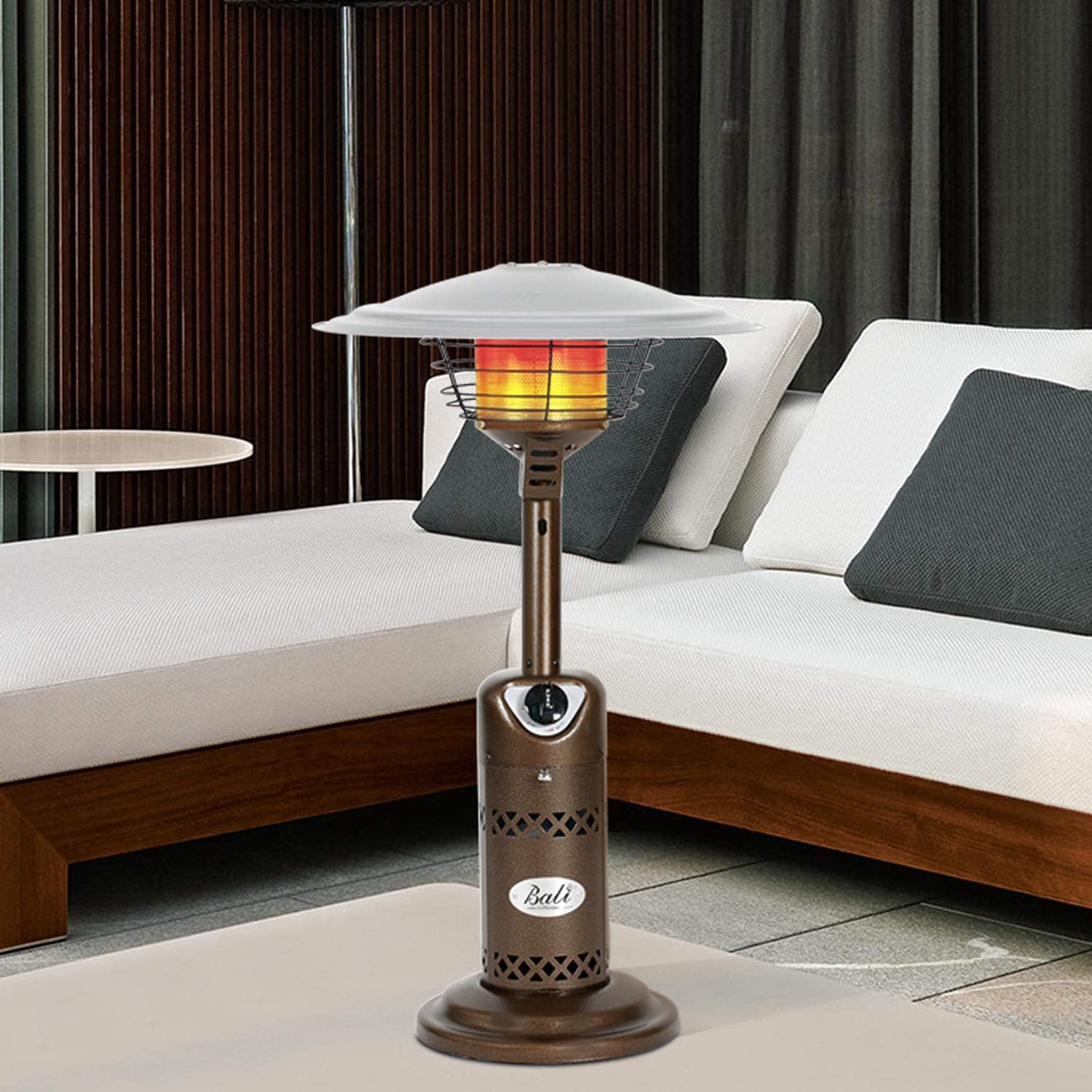 BALI OUTDOORS Patio Heater Gas Portable Tabletop Heater Propane Patio Heaters, Outdoor Table Top Heater W/Adjustable Thermostat, Suitable For Yard
