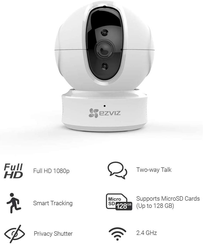 EZVIZ EZ2461C2WH C6CN 1080p Pan Tilt Security Camera 2 Pack