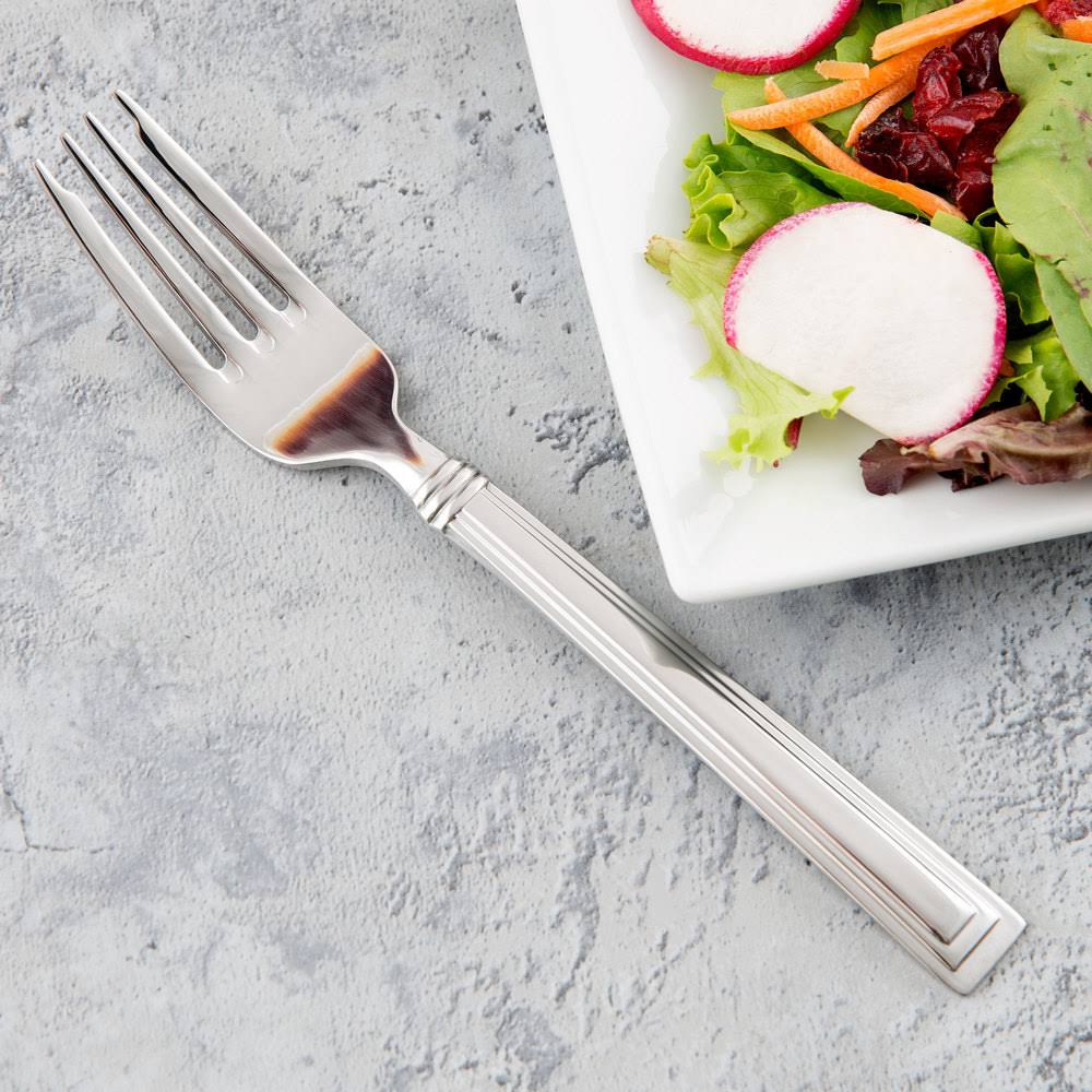 World Tableware 977 038 Slate 7 1/8x22 18/0 Stainless Steel Heavy Weight Salad Fork - 36/Case