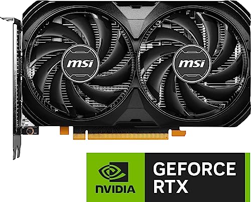 MSI Gaming GeForce RTX 4060 8GB GDRR6 Extreme Clock: 2505 MHz 128-Bit HDMI/DP Nvlink TORX Fan 4.0 Ada Lovelace Architecture Graphics Card (RTX 4060