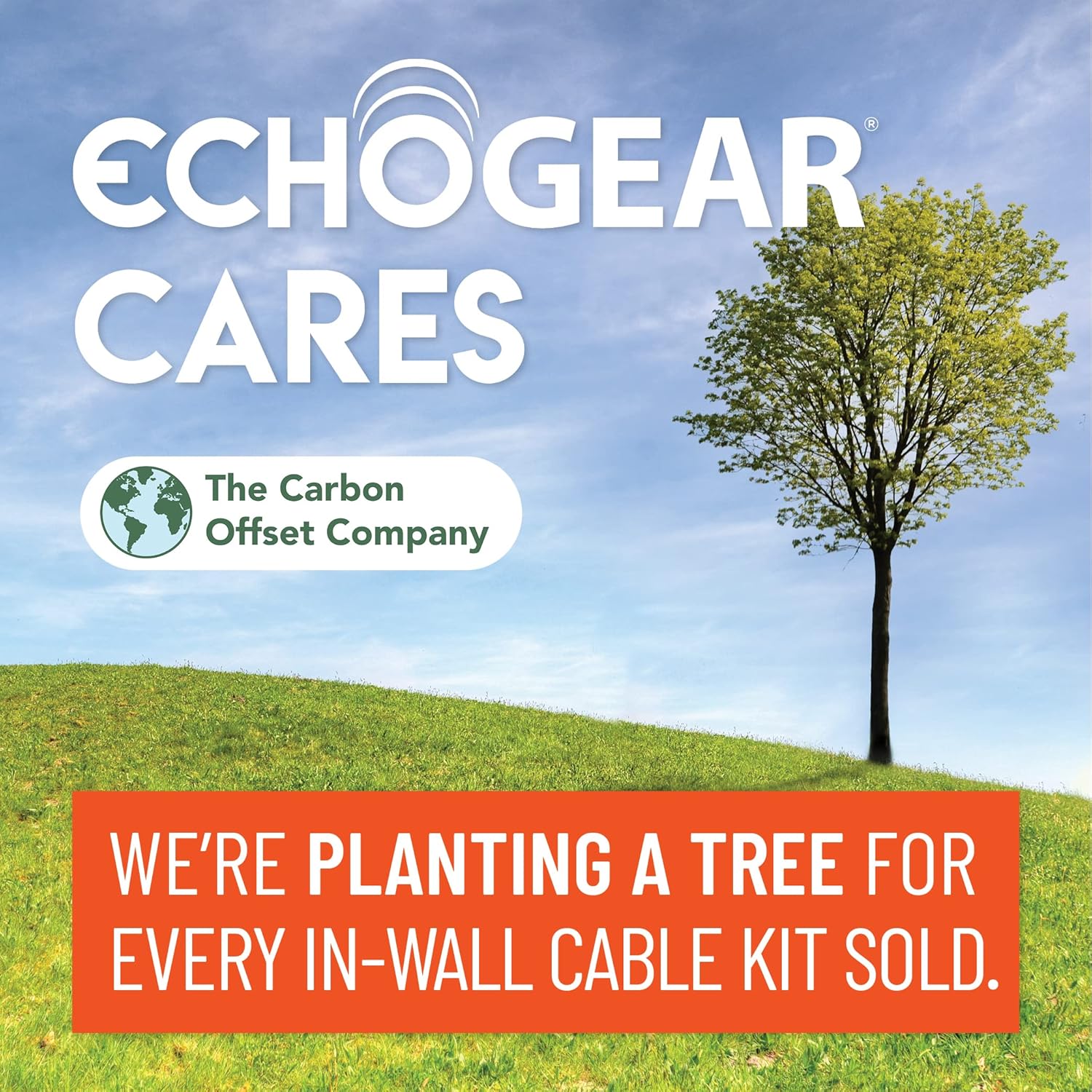 ECHOGEAR in-Wall Cable Concealer Kit - Includes Power & Low Voltage Cable Management - Hide TV Wires When Mounting A TV