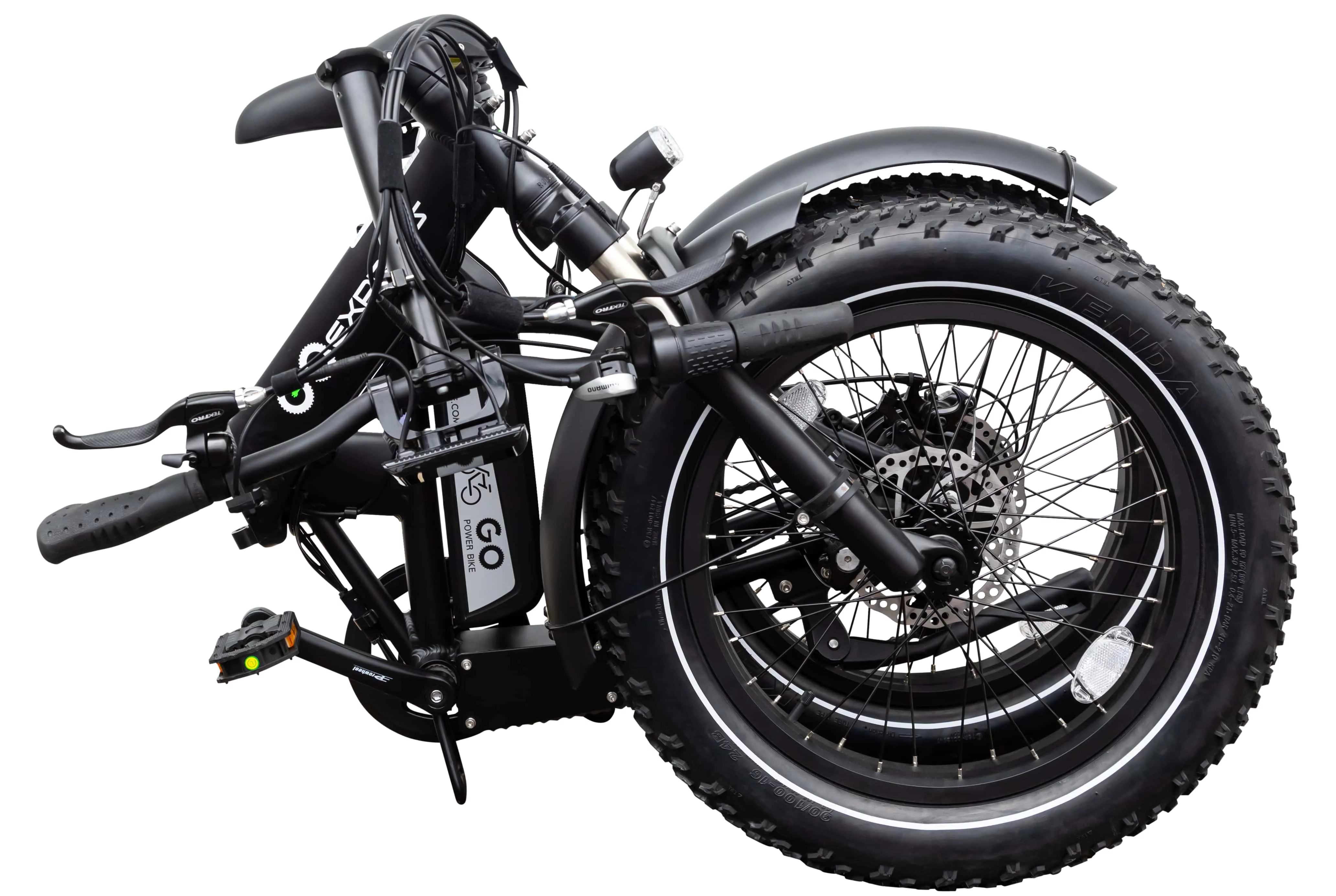 GoPowerBike GoExpress 750W Foldable Electric Bicycle with All-Terrain Fat Tires and 48V 10AH Lithium-Ion Battery (B404BLK)