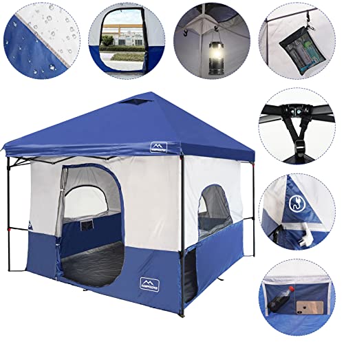 KAMPKEEPER Camping Inner Tent for Pop Up CanopyFully Vented Roof, Converts 10'x10' Straight Leg Canopy into Camping TentKhaki