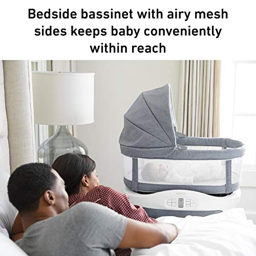 Graco Sense2Snooze Bassinet with Cry Detection Technology | Baby Bassinet Detects and Responds to Babys Cries to Help Soothe Back to Sleep, Ellison