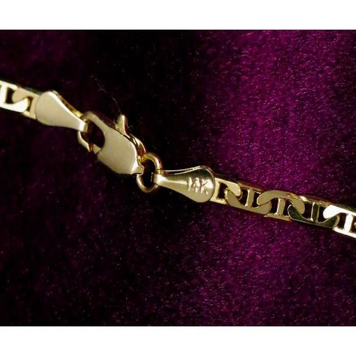 14K Bonded Gold Cuban Chain with Initial Letters Charm, Best Unisex Christmas Gift for Women, Men, Girlfriend, Boyfriend, Her, Bestfriend