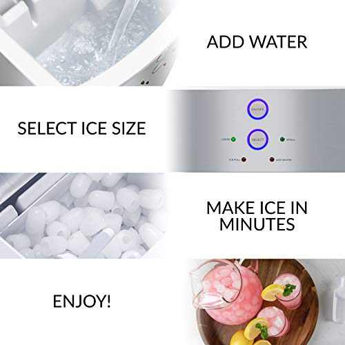 Igloo Electric Countertop Ice Maker Machine - Automatic and Portable - 33 Pounds in 24 Hours - Icecube Maker - Plastic Scoop and Basket