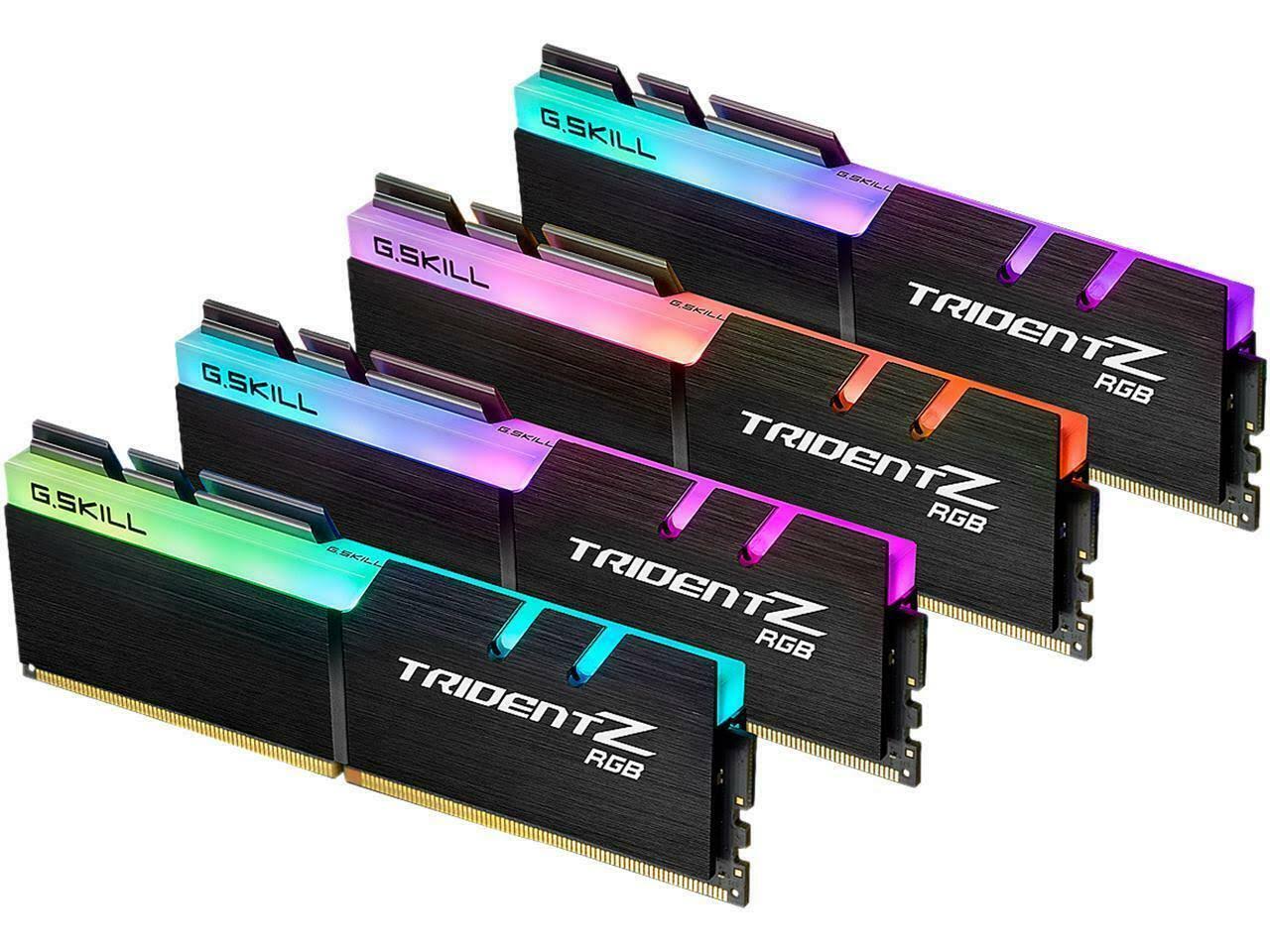 G.SKILL TridentZ RGB Series 32GB (4 x 8GB) 288-pin DDR4 SDRAM DDR4 3600 (PC4 28800) Desktop Memory Model F4-3600C18Q-32GTZR