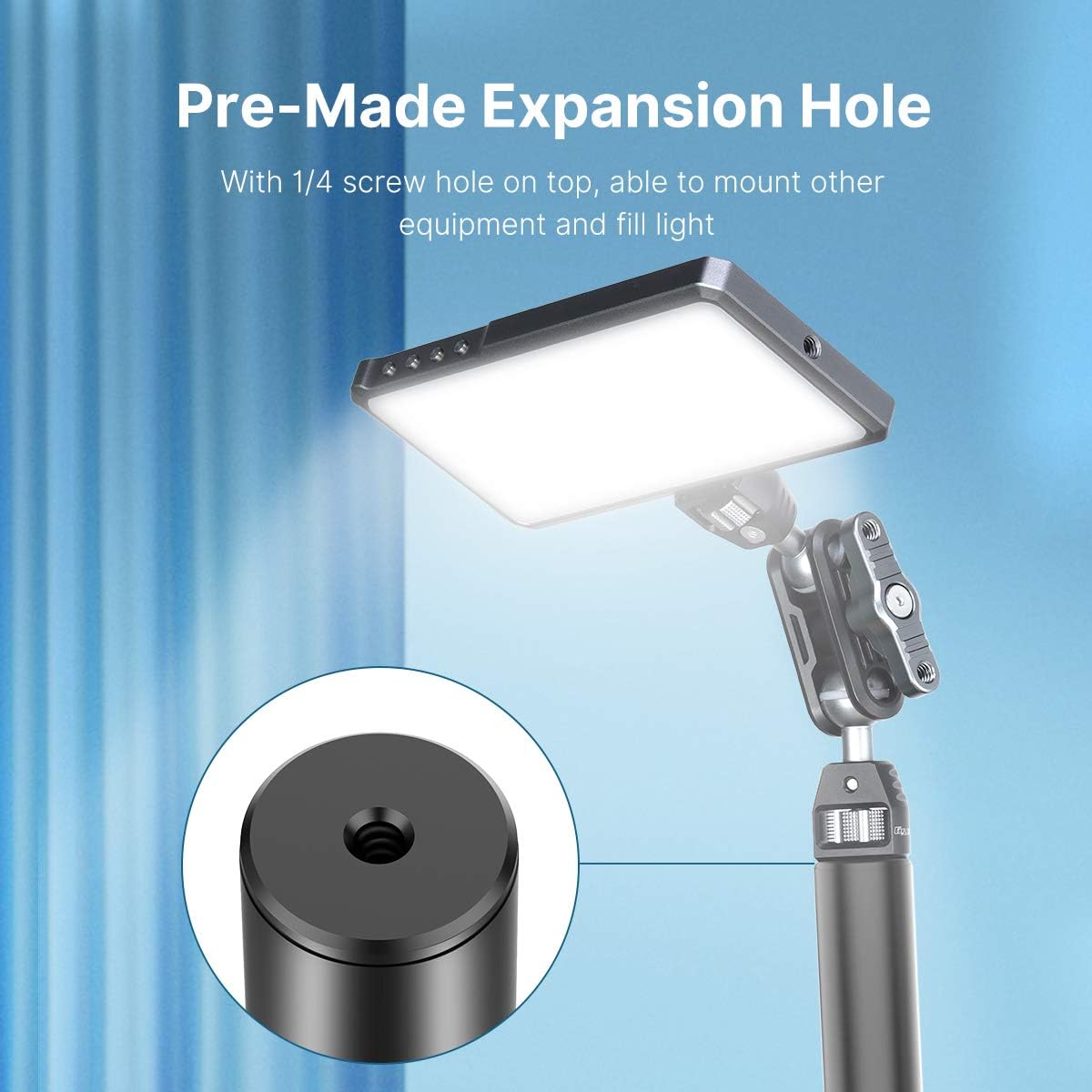 ULANZI Camera Desk Mount Stand with Flexible Arm, Overhead Camera Mount, Articulated Arm with 360° Rotatable Ball Head