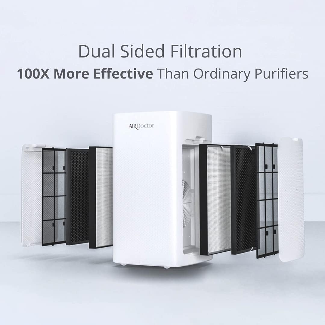 AIRDOCTOR AD5000 4-in-1 Air Purifier for Extra Large Spaces and Rooms, High Ceilings and Open Concepts with UltraHEPA, Carbon & VOC Filters