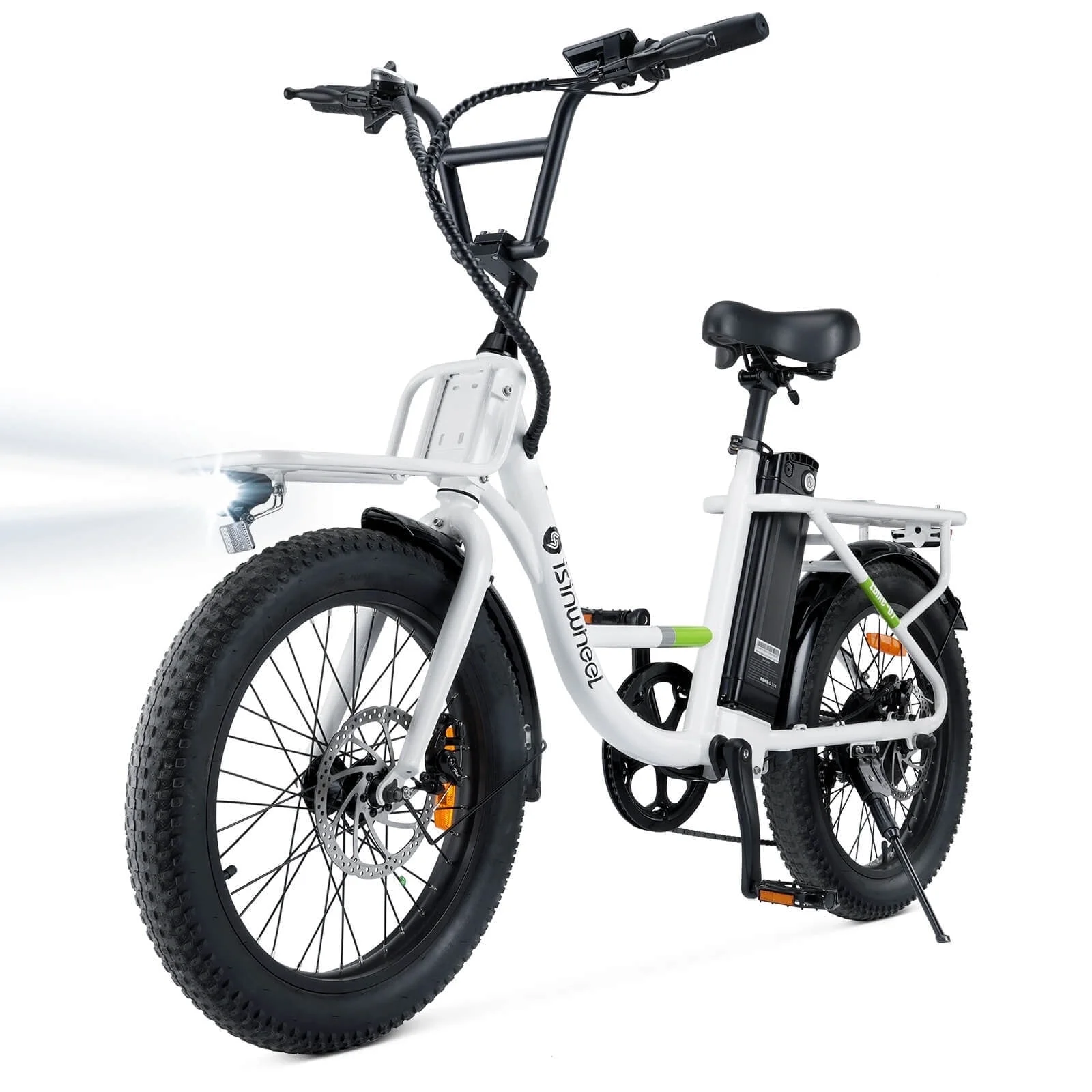 isinwheel U7-W Electric Bike for Adults, 500W 20 MPH Max Range 55+Miles Cargo Bike, 48V Removable Battery Adult Electric Bicycles