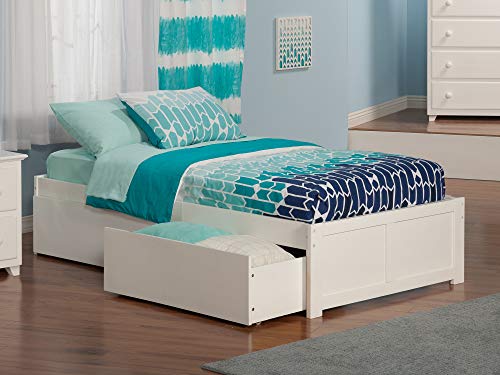 AFI Concord Platform Bed with Footboard & Storage Drawers