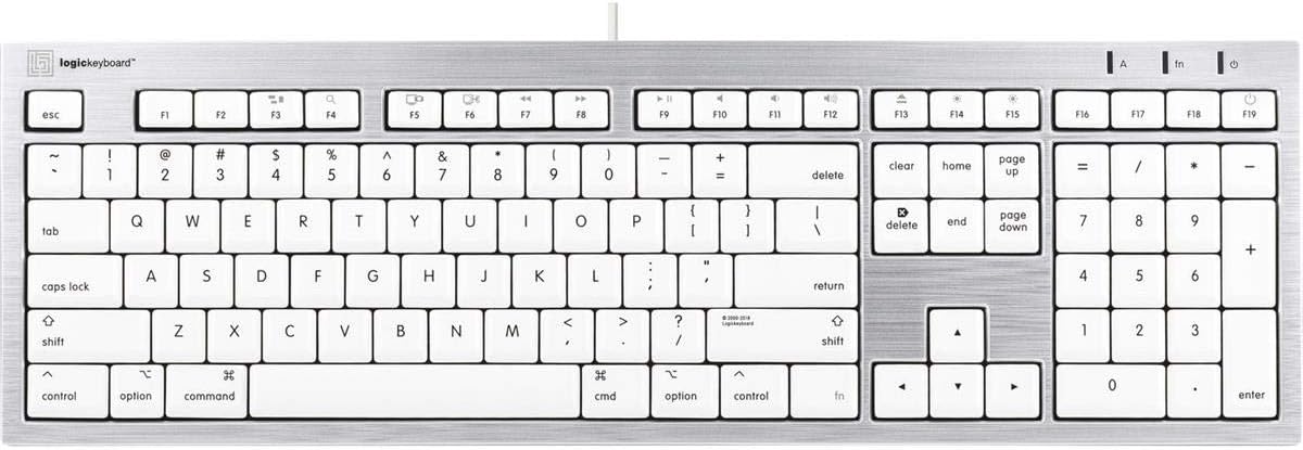 LogicKeyboard ALBA Standard Mac Wired Keyboard, American English