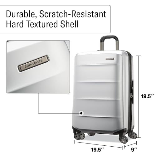 Samsonite Carry-On Pro Front Pocket Hardside Expandable 21-Inch Octiv Luggage: Durable & Impact Resistant, 360° Aero Trac Spinner Wheels