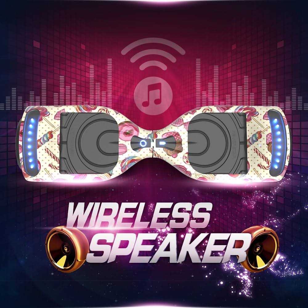 Star Wheel Hoverboard with Bluetooth 6.5 inch Self Balancing Scooter with Science Fiction LED Wheels - Sports Supplies Online Store