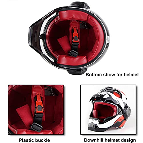 XINLIFE Motorcycle Helmet Full Face Predator Helmet Motorcycle, Personality Cool Flip Open Helmet Mask for Motorcycle
