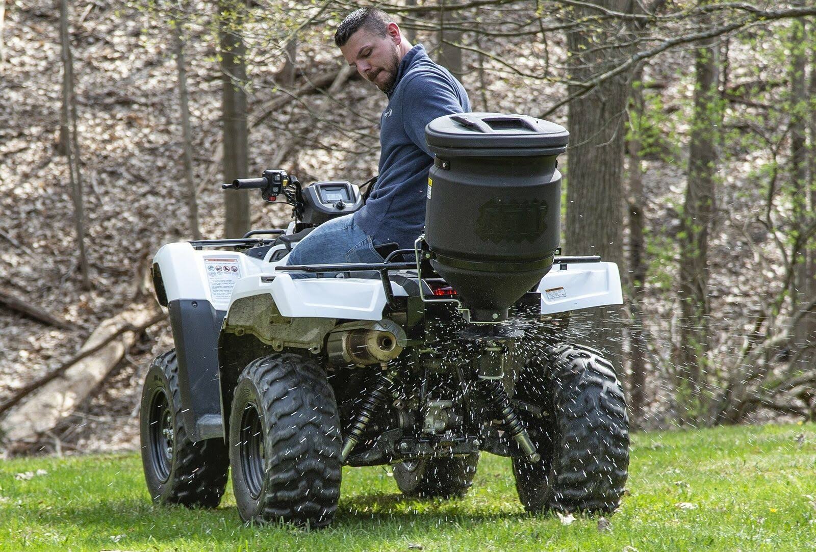 Buyers ATVS15A 15-Gallon ATV Broadcast Spreader with Rain Cover