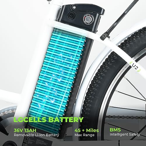 isinwheel M60 Electric Bike for Adults 750W 28mph Ebike with 48V 13Ah Removable Battery, USB Charging Port, 7 Speed Gearshift
